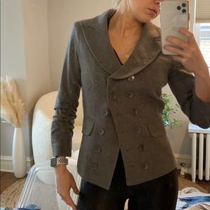 Gibson Grey Fitted Pea Coat